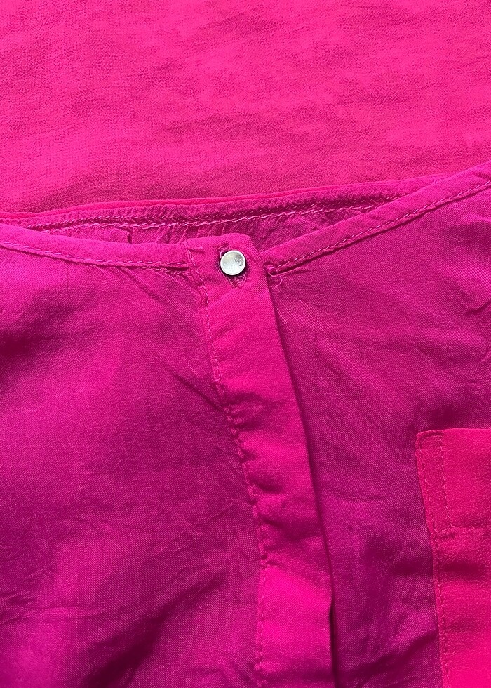 Bershka Fuşya gömlek - Görsel 3