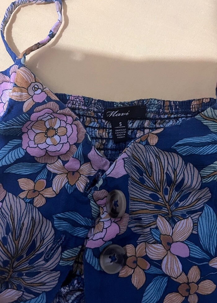 Çiçekli elbise mavi marka - Görsel 3