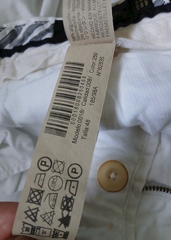 Beyaz Algodon Kumaş Erkek Pantolon Slim Fit - Görsel 5