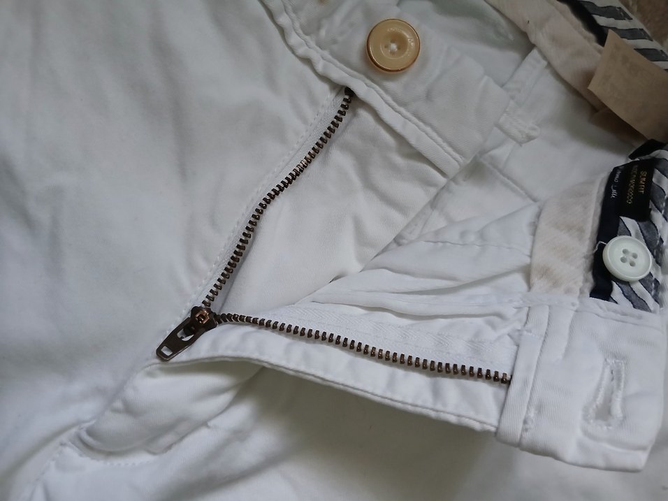 Beyaz Algodon Kumaş Erkek Pantolon Slim Fit - Görsel 2