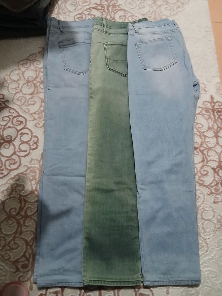 Erkek Çok Renkli Kemerli Denim Pantolon - Görsel 2