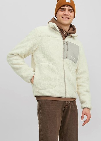 Jack & Jones Teddy Peluş Bej Erkek Ceket - Görsel 2