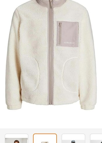 Jack & Jones Teddy Peluş Bej Erkek Ceket - Görsel 3