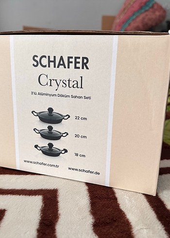 Schafer Crystal 3'lü Alüminyum Döküm Sahan Seti