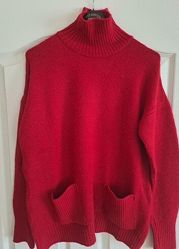 Zara Oversize kırmızı kazak