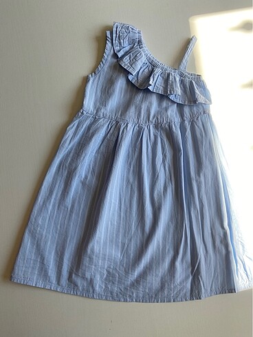 HelloBaby HelloBaby Basic Kız Bebek Mavi Elbise 4 Yaş
