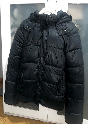 Siyah Kadın Mont - Görsel 2