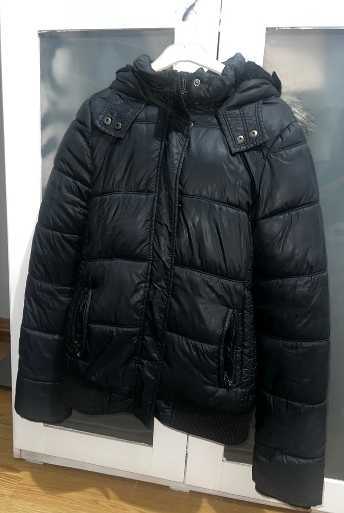 Siyah Kadın Mont - Görsel 2