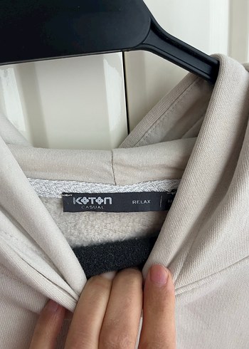 Koton Gri Baskılı Kadın Kapüşonlu Sweatshirt
