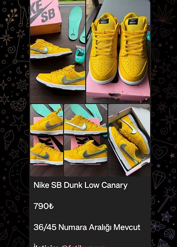 Nike SB Dunk Low Canary Sarı Kadın Spor Ayakkabı