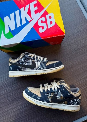 44 Beden gri Renk Nike SB Dunk Low Travis Scott Erkek Spor Ayakkabı
