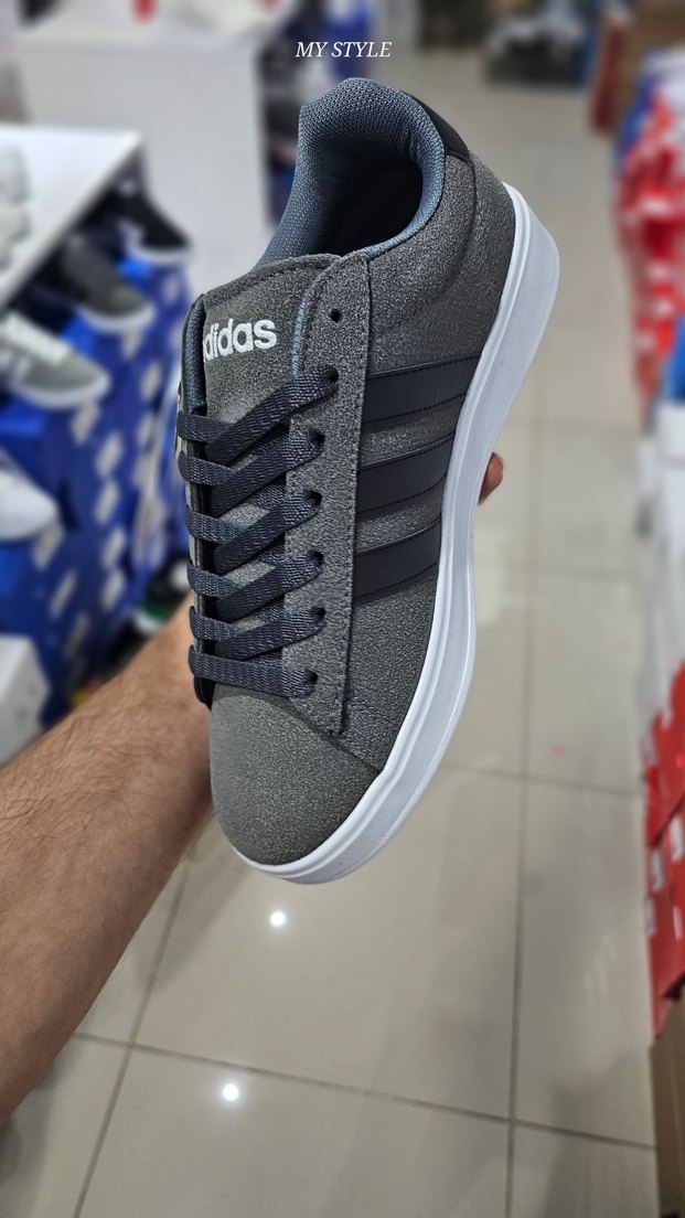 Gri Adidas Sneaker erkek ayakkabısı - Görsel 5