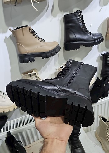 Siyah Bağcıklı Platform Topuklu Bot - Görsel 3