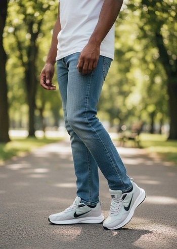 Nike Gri Bağcıklı Erkek Spor Ayakkabı - Görsel 2