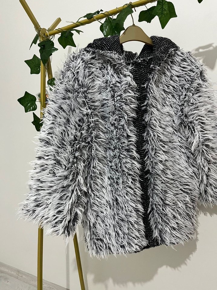 Peluş kürk mont - Görsel 3
