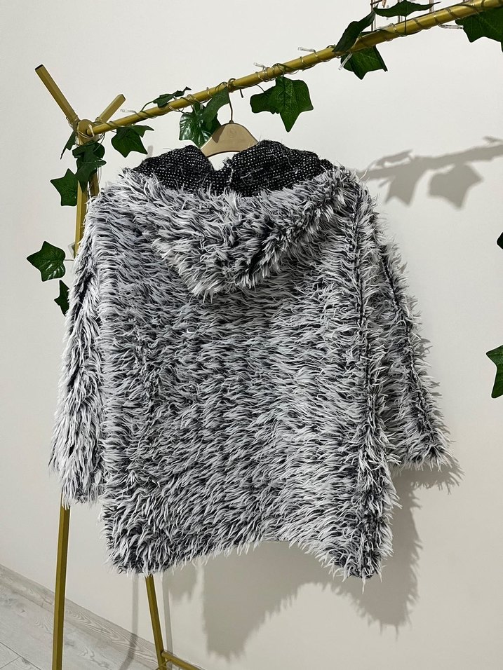 Peluş kürk mont - Görsel 4