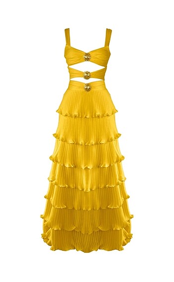 s Beden sarı Renk Gigiis Devin Dress