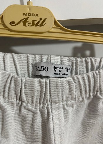 Diğer Soğuk Beyaz Keten Rahat Pantolon