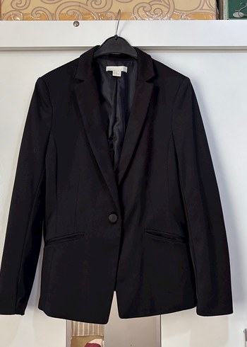 Siyah Düğmeli Kadın Blazer Ceket