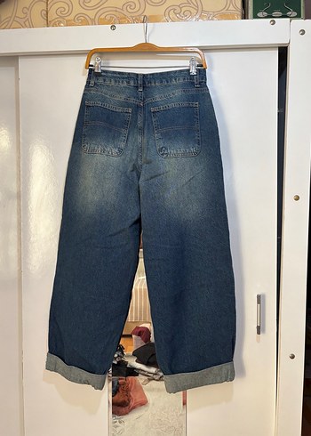 Diğer Lacivert Loose Fit Kadın Denim Pantolon