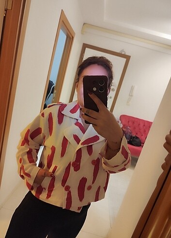 s Beden pembe Renk Yazlık keten blazer