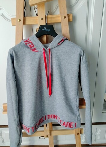 Gri Crop Sweatshirt 