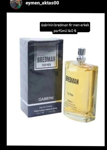 Gabrini Bredman Erkek Parfümü 100 ml