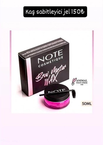 Note Kaş Sabitleyici Jel 50 ml