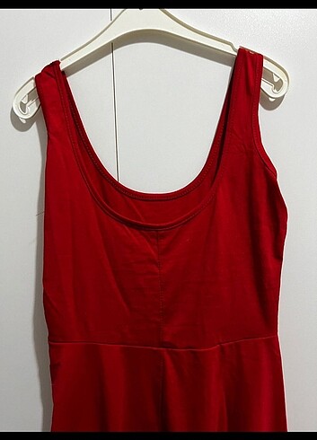 xl Beden kırmızı Renk Midi günlük elbise 
