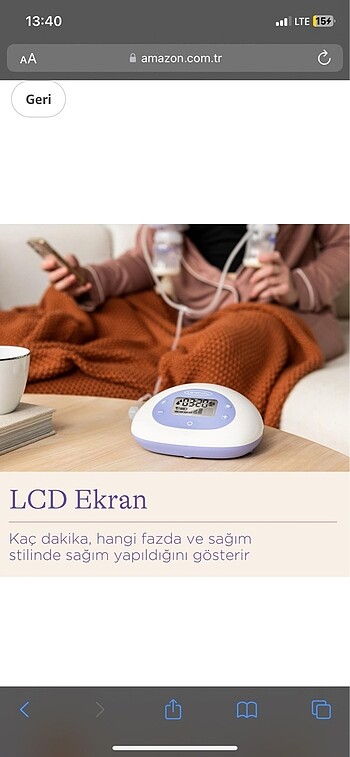 Lansinoh elektrikli göğüs süt pompası