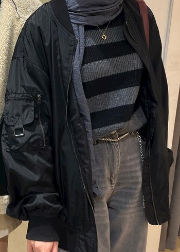 siyah bomber ceket