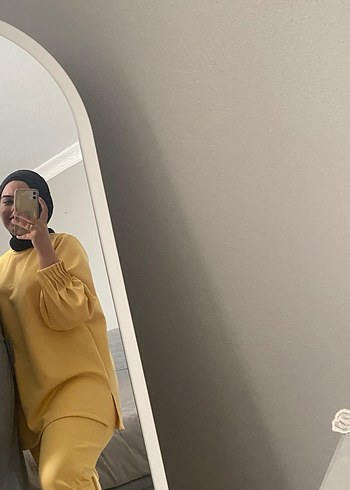 Parlak Bej Modern tunik ikili takım - Görsel 7