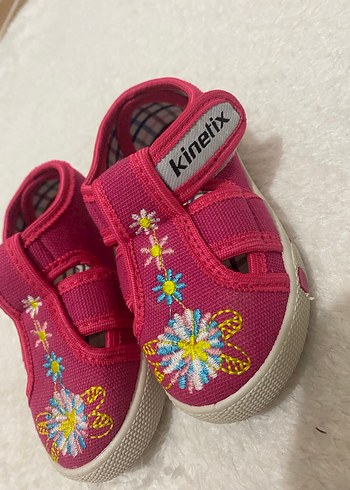 Kız Çocuk Parlak Pembe Cırt Cırtlı Spor Ayakkabı - Görsel 3