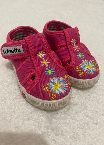 Kız Çocuk Parlak Pembe Cırt Cırtlı Spor Ayakkabı - Görsel 4