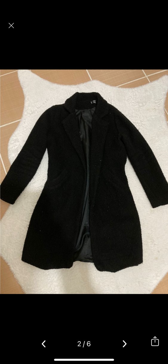 Siyah Kürk Detaylı Kadın Kışlık Ceket - Görsel 4