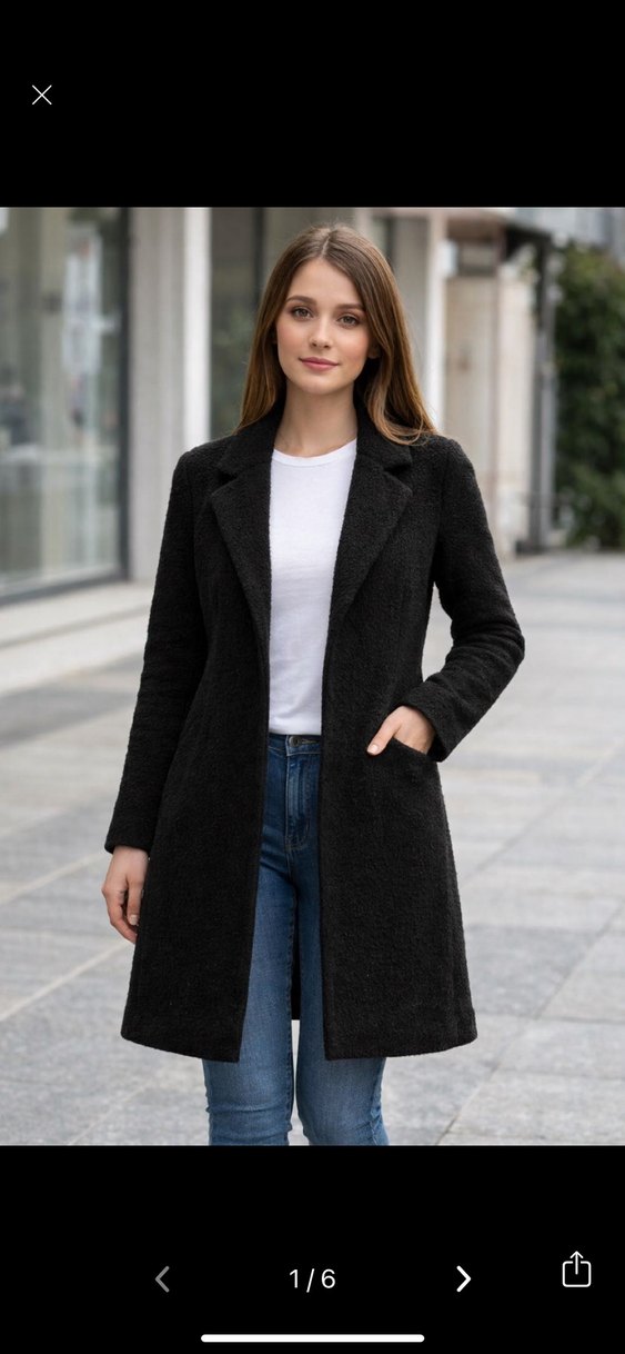 Siyah Kürk Detaylı Kadın Kışlık Ceket - Görsel 5