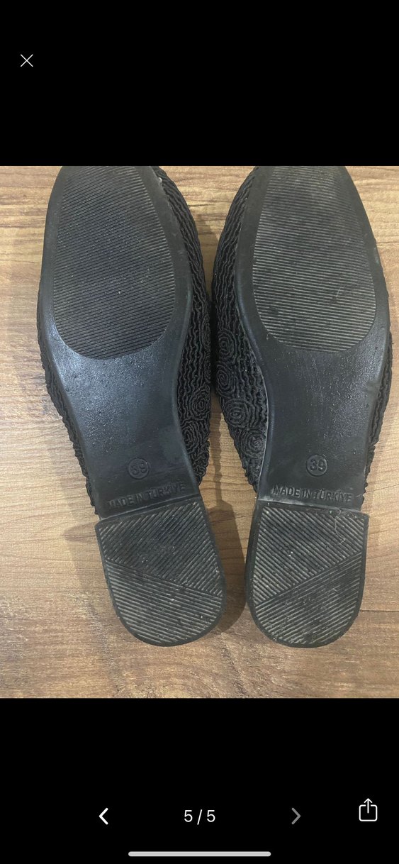 Kadın Siyah Örgü  Terlik - Görsel 4