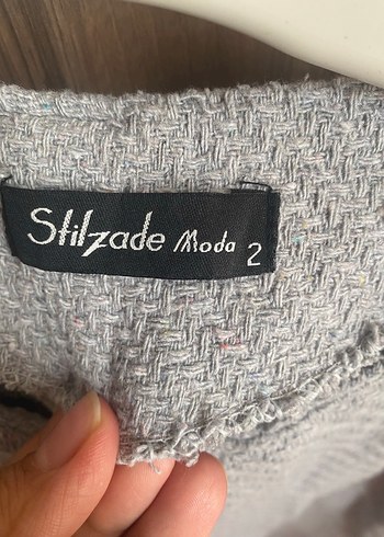 Gri Düğmeli tesettürlü Kadın Hırka tunik - Görsel 3