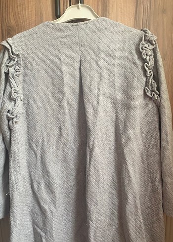 Gri Düğmeli tesettürlü Kadın Hırka tunik - Görsel 4