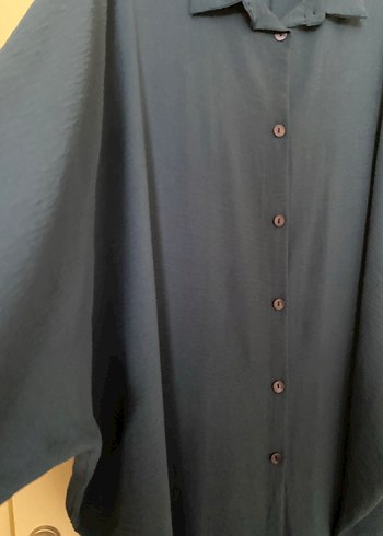 Mavi Uzun Salaş Kadın Elbise - Görsel 3