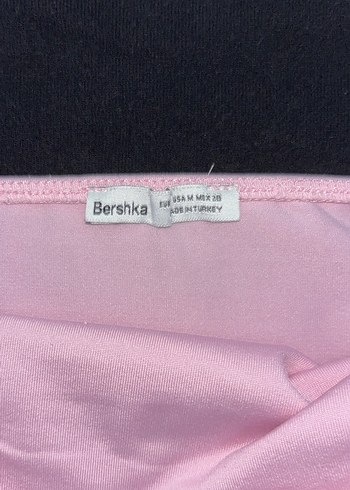Bershka straplez pembe crop - Görsel 3
