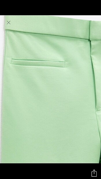 xs Beden Orijinal Zara flare paça yeşil bayan pantolon