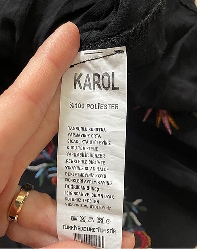 s Beden Zara model işlemeli bluz