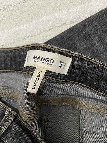 m Beden Mango uptown taşlanmış kot pantolon