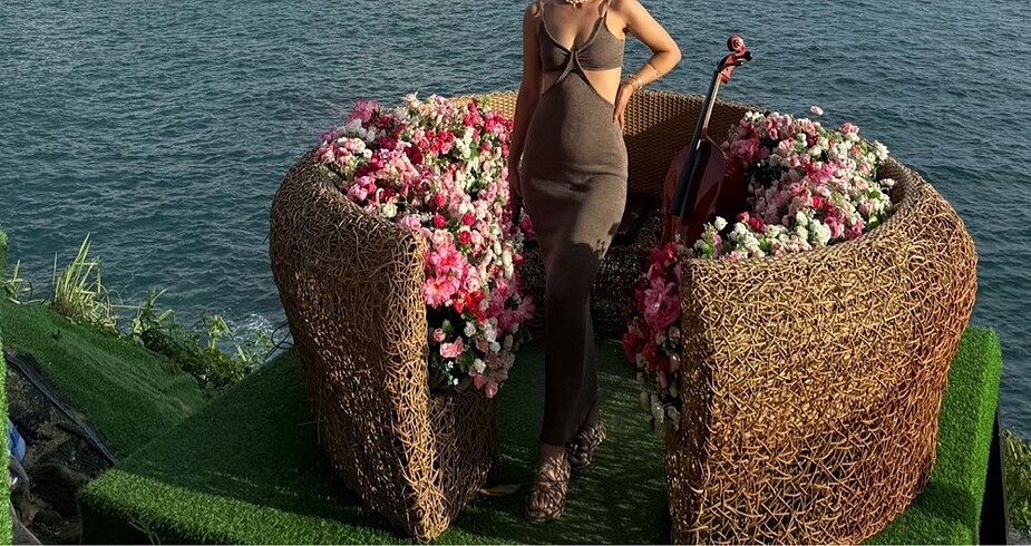 xs Beden Mai collection kahverengi elbise