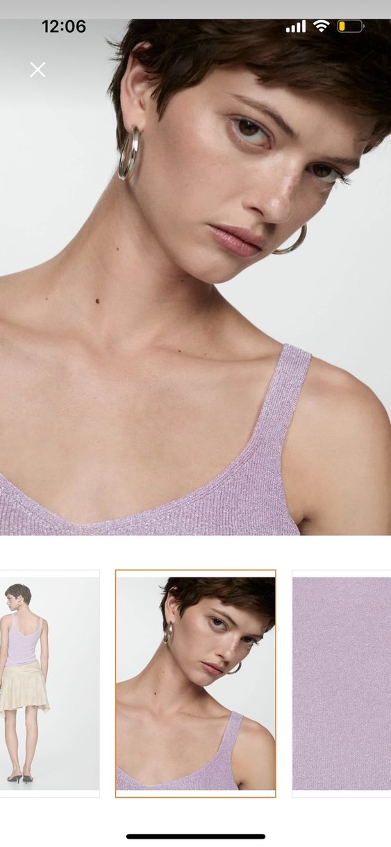 Mor V Yaka Kolsuz Mini Kadın Atlet - Görsel 5