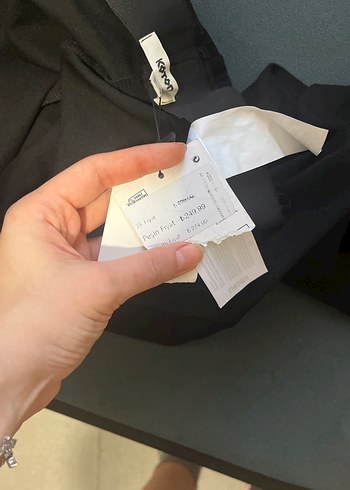 Deri Kemerli Siyah Kadın Tayt - Görsel 7