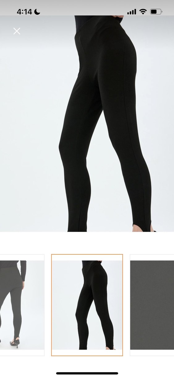 Deri Kemerli Siyah Kadın Tayt - Görsel 5