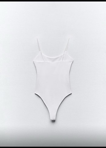 Beyaz İnce Askılı Kadın Body - Görsel 2