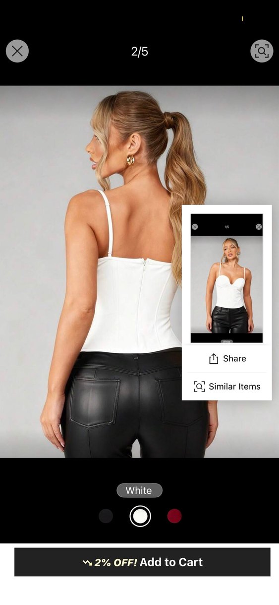 Düğmeli Beyaz Straplez Bustiyer - Görsel 2